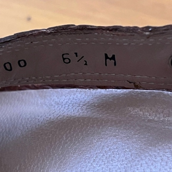 Stuart Weitzman 6.5 Brown Leather Heel Sandal Shoes - Picture 4 of 7